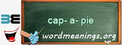 WordMeaning blackboard for cap-a-pie